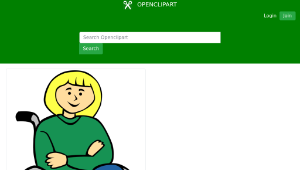 openclipart圖庫：Girl in wheelchair-資源代表圖