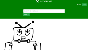 openclipart圖庫：Robot Line Art-資源代表圖