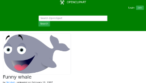 openclipart圖庫：Funny whale-資源代表圖