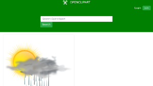 openclipart圖庫：weather icon - sun rain-資源代表圖