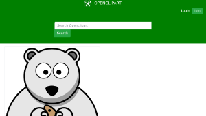 openclipart圖庫：Cartoon Polar Bear-資源代表圖