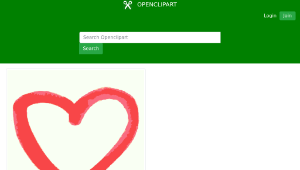 openclipart圖庫：A hand drawn heart縮圖