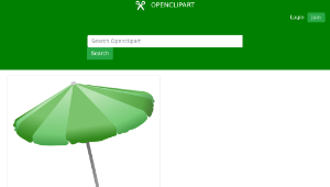 openclipart圖庫：Beach Umbrella-資源代表圖