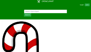 openclipart圖庫：Candy Cane-資源代表圖
