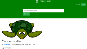 openclipart圖庫：Cartoon turtle縮圖