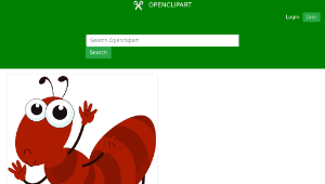 openclipart圖庫：Cartoon Ant Art縮圖