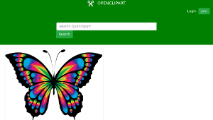 openclipart圖庫：Prismatic Butterfly Remix-資源代表圖