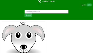 openclipart圖庫：Funny Dog Face Grey Cartoon-資源代表圖