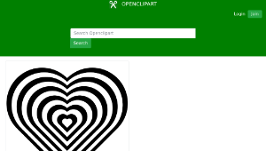 openclipart圖庫：geometric zebra heart-資源代表圖