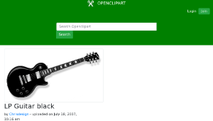 openclipart圖庫：LP Guitar black縮圖