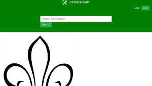 openclipart圖庫：stylized fleur-de-lis縮圖