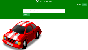 openclipart圖庫：little red racing car