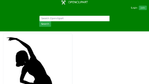 openclipart圖庫：athlete stretching縮圖