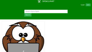 openclipart圖庫：Owl with notebook縮圖
