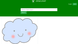 openclipart圖庫：Cute Rain Cloud-資源代表圖