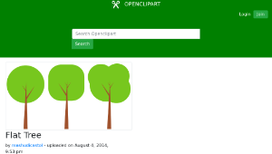 openclipart圖庫：Flat Tree-資源代表圖