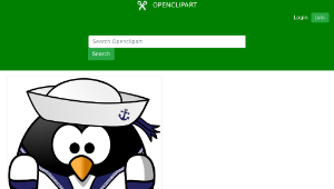 openclipart圖庫：Sailor penguin