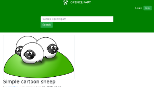 openclipart圖庫：Simple cartoon sheep
