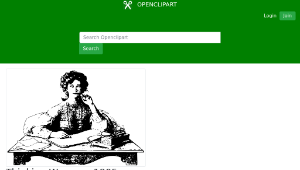 openclipart圖庫：Thinking Woman - 1905