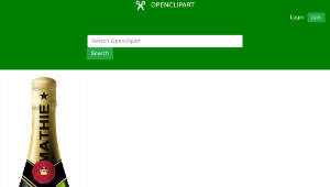 openclipart圖庫：Champagne bottle