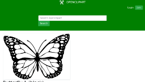 openclipart圖庫：Butterfly 1 (black)