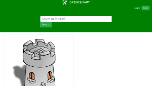 openclipart圖庫：RPG map symbols: Round Tower