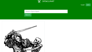 openclipart圖庫：man fighting death-資源代表圖