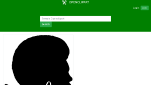 openclipart圖庫：African American Female Silhouette