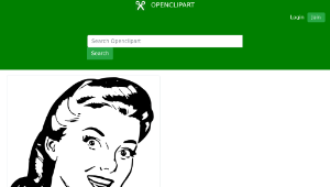 openclipart圖庫：Finger pointing lady