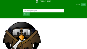 openclipart圖庫：Pilot Penguin