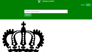 openclipart圖庫：Royal Crown Silhouette