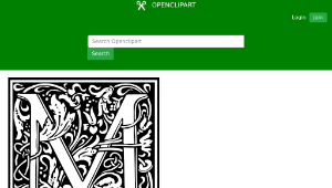 openclipart圖庫：William Morris Letter M