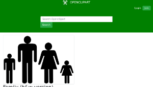 openclipart圖庫：Family (b&w version)-資源代表圖