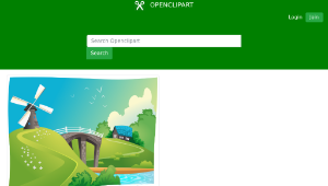 openclipart圖庫：Windmill in landscape