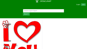 openclipart圖庫：I Love You縮圖
