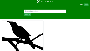 openclipart圖庫：Mockingbird in silhouette
