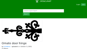 openclipart圖庫：Ornate door hinge縮圖