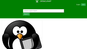 openclipart圖庫：Modern penguin