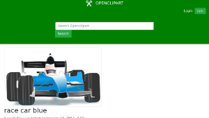 openclipart圖庫：race car blue-資源代表圖