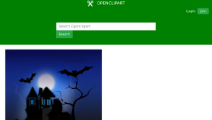 openclipart圖庫：spooky house