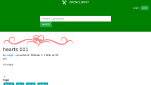 openclipart圖庫：hearts 001