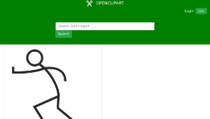 openclipart圖庫：Stick figure pushing