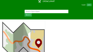 openclipart圖庫：folded map縮圖