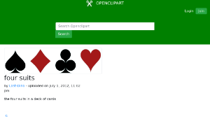 openclipart圖庫：four suits縮圖