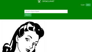 openclipart圖庫：Coy woman