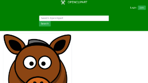 openclipart圖庫：Cartoon Horse