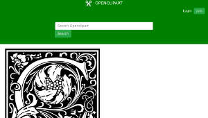 openclipart圖庫：William Morris Letter C