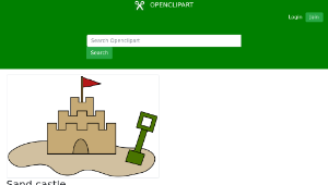 openclipart圖庫：Sand castle