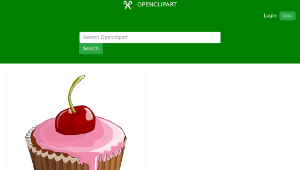 openclipart圖庫：Cherry Cupcake