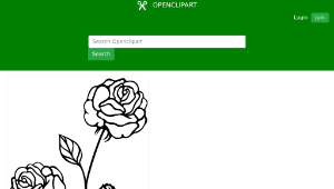 openclipart圖庫：vintage flowers rose 3